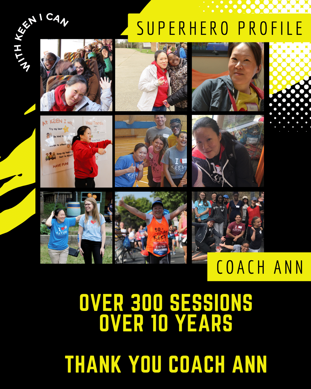 Over 800 hours and 300 sessions – thank you Coach Ann