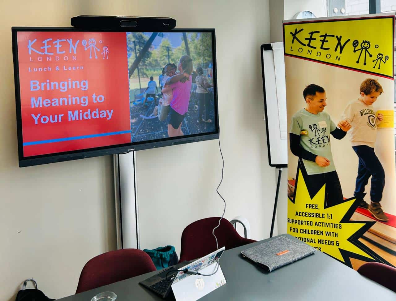 Image of a presentation screen saying adding meaning to your midday
